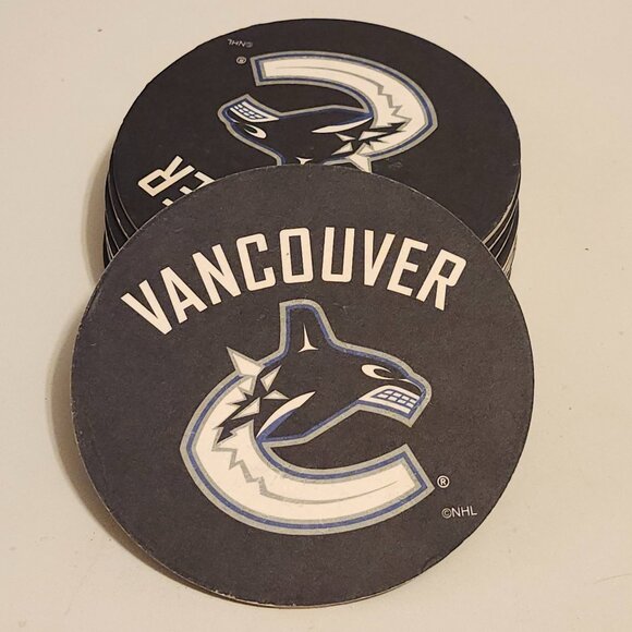 VANCOUVER CANUCKS COASTER Lot Bar Mat Home Bar NHL - Picture 1 of 3